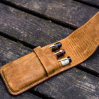 Leather Flap Pen Case for Three Pens - Famous | Online Store
