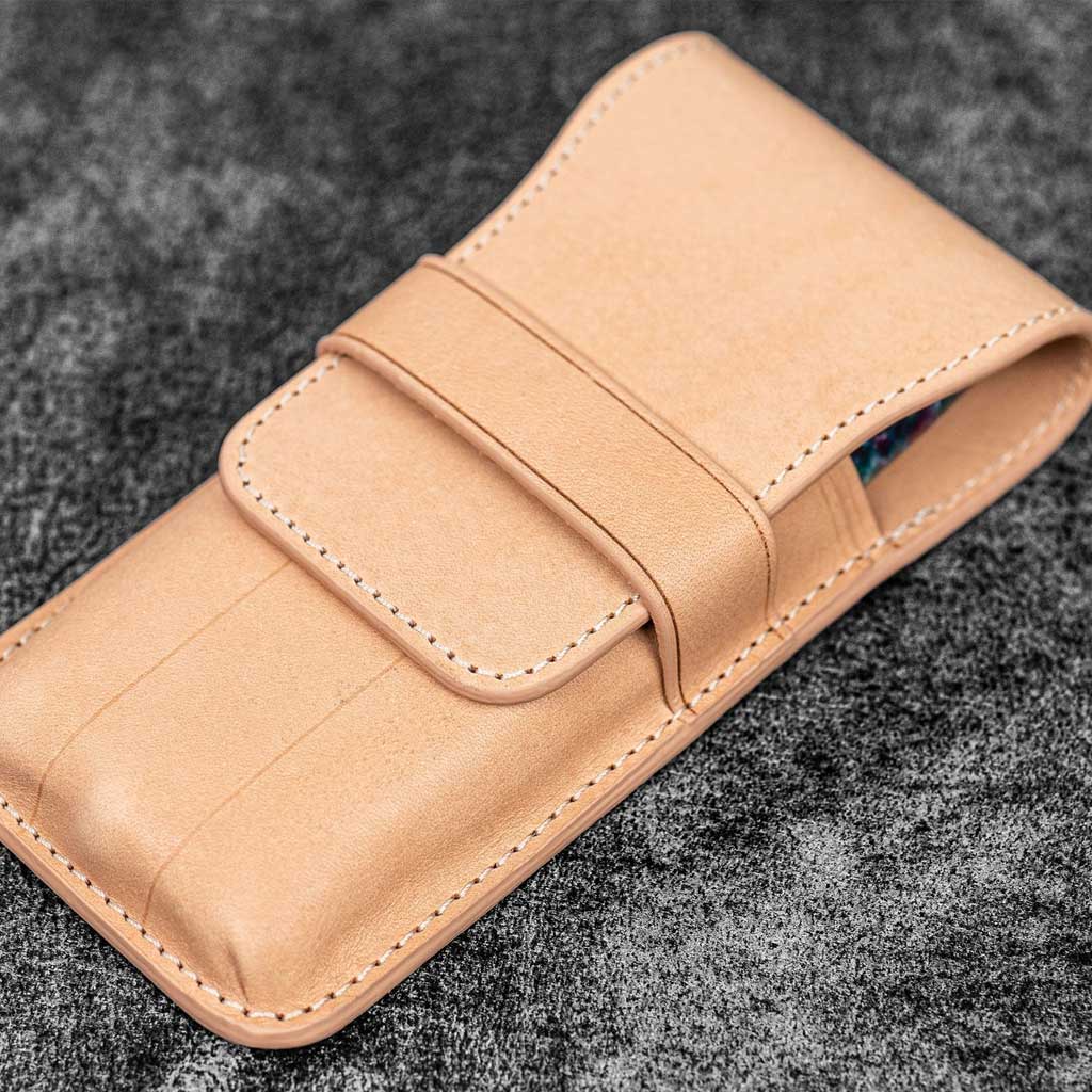 Leather Flap Pen Case for Three Pens - Famous | Online Store