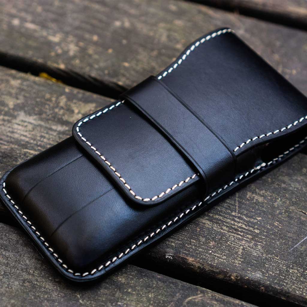 Leather Flap Pen Case for Three Pens - Famous | Online Store