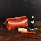 Leather Framed Dopp Kit - Famous | Online Store
