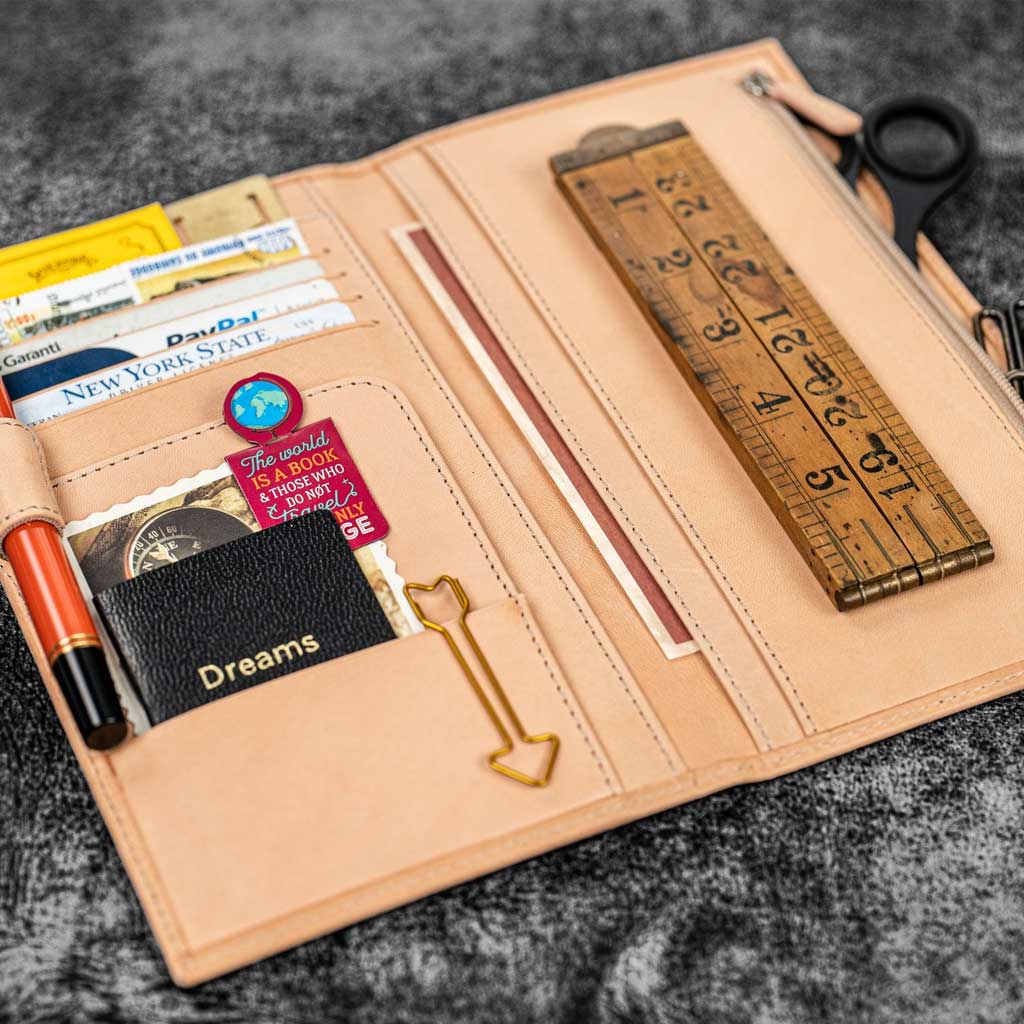 Leather Wallet Insert for Traveler's Notebook - Famous | Online Store