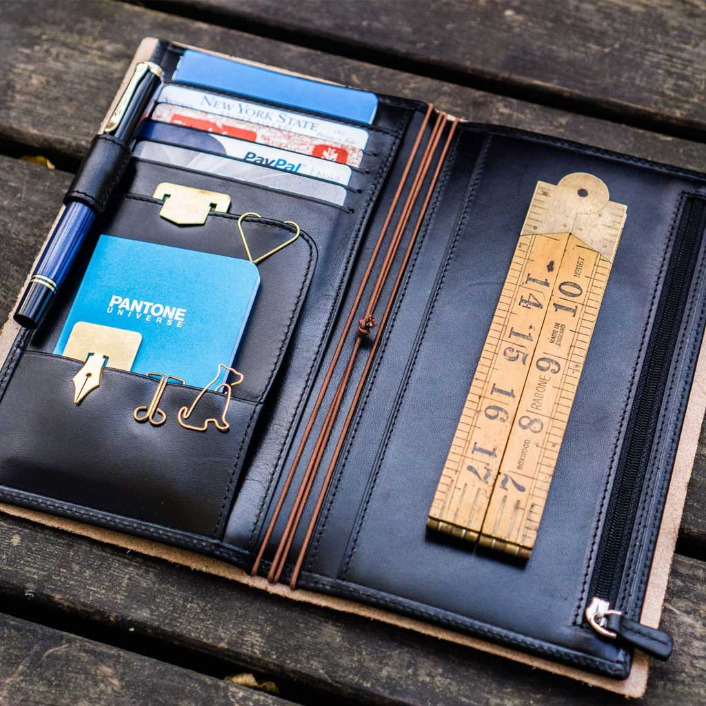 Leather Wallet Insert for Traveler's Notebook - Famous | Online Store