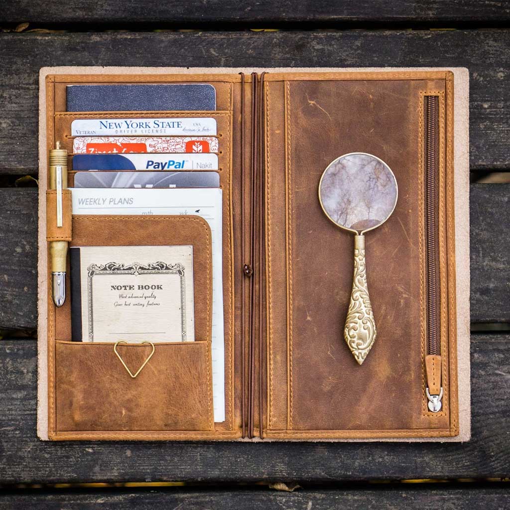 Leather Wallet Insert for Traveler's Notebook - Famous | Online Store