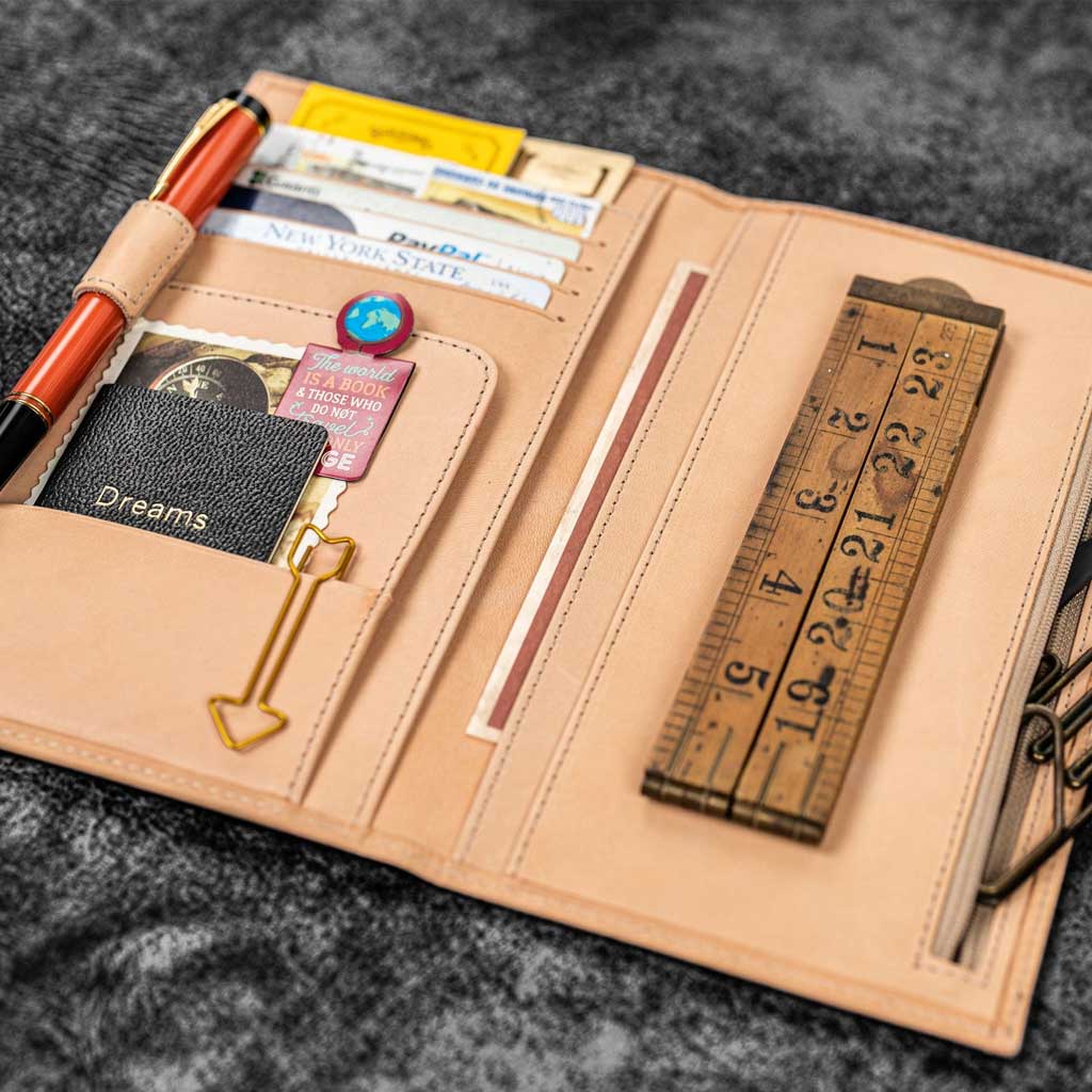Leather Wallet Insert for Traveler's Notebook - Famous | Online Store