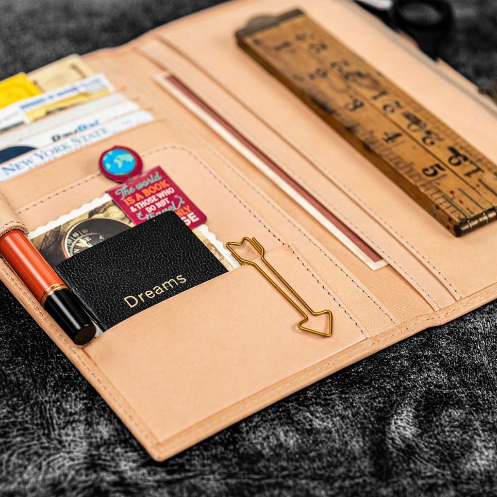 Leather Wallet Insert for Traveler's Notebook - Famous | Online Store