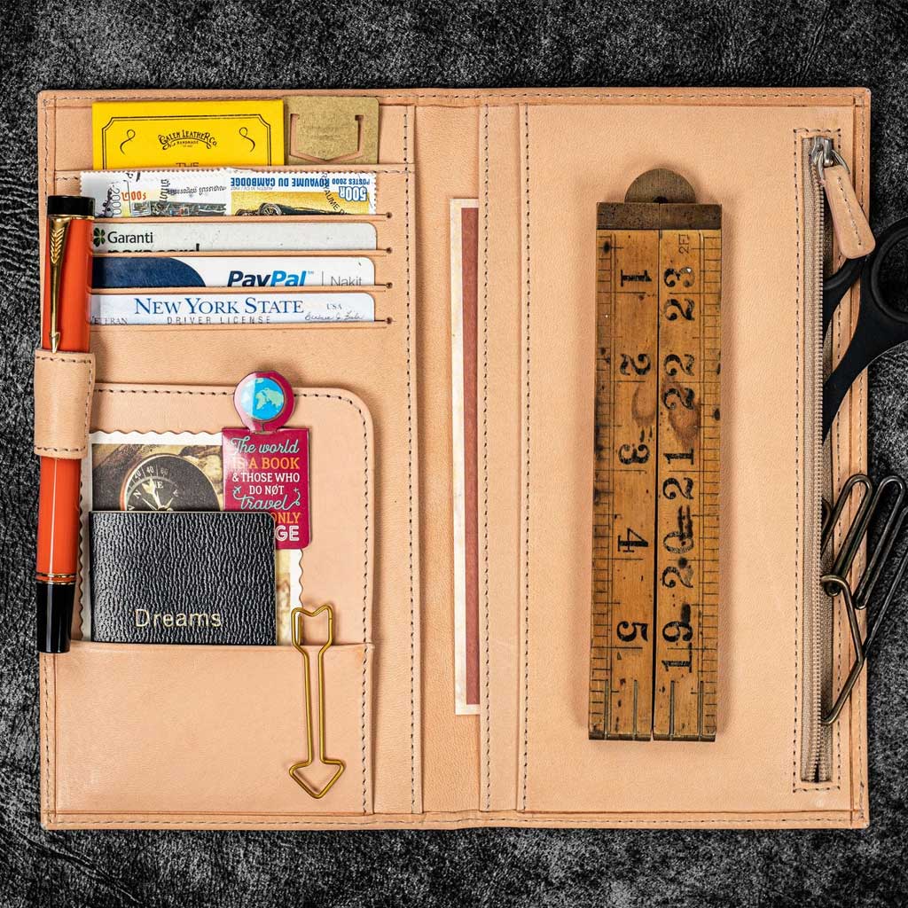 Leather Wallet Insert for Traveler's Notebook - Famous | Online Store