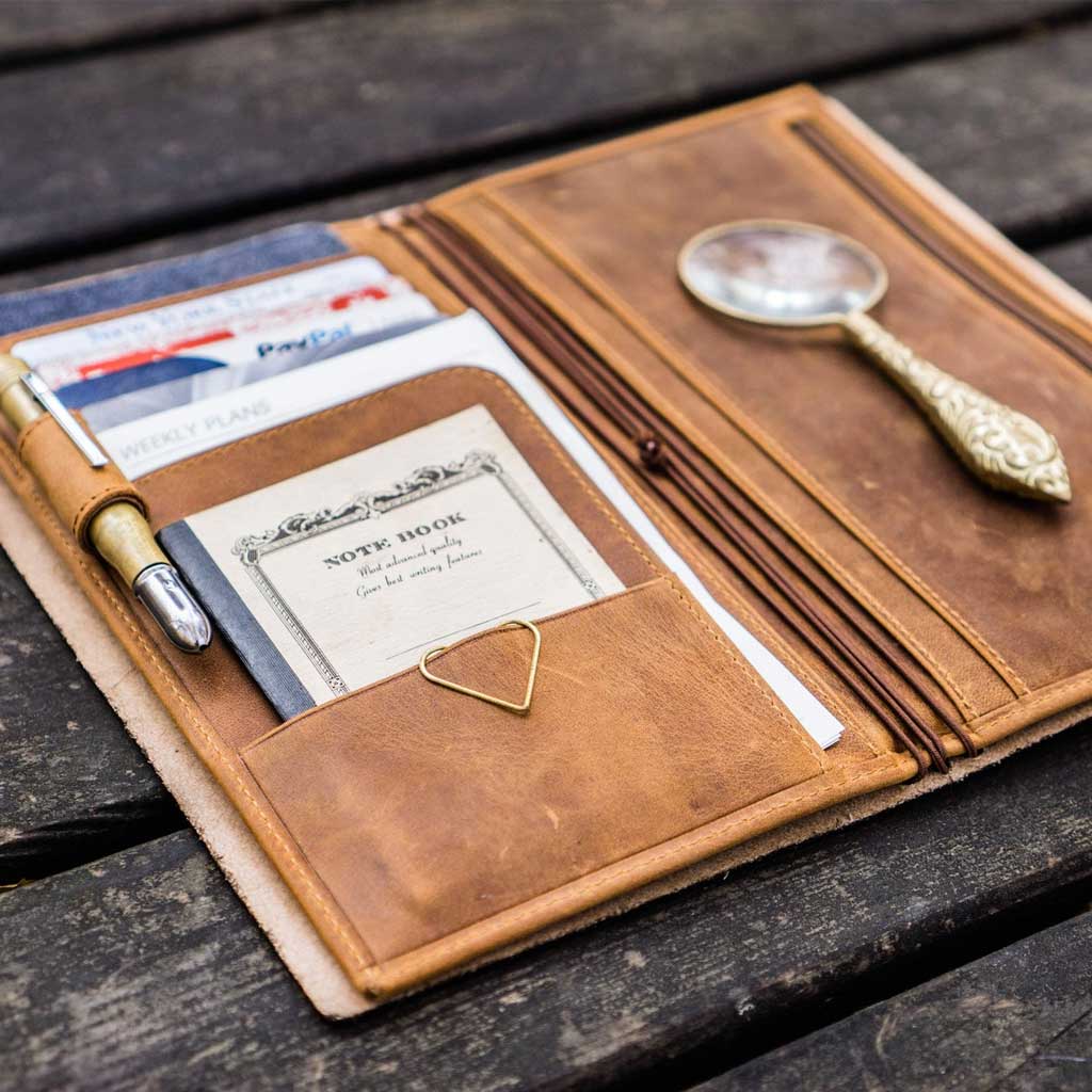 Leather Wallet Insert for Traveler's Notebook - Famous | Online Store