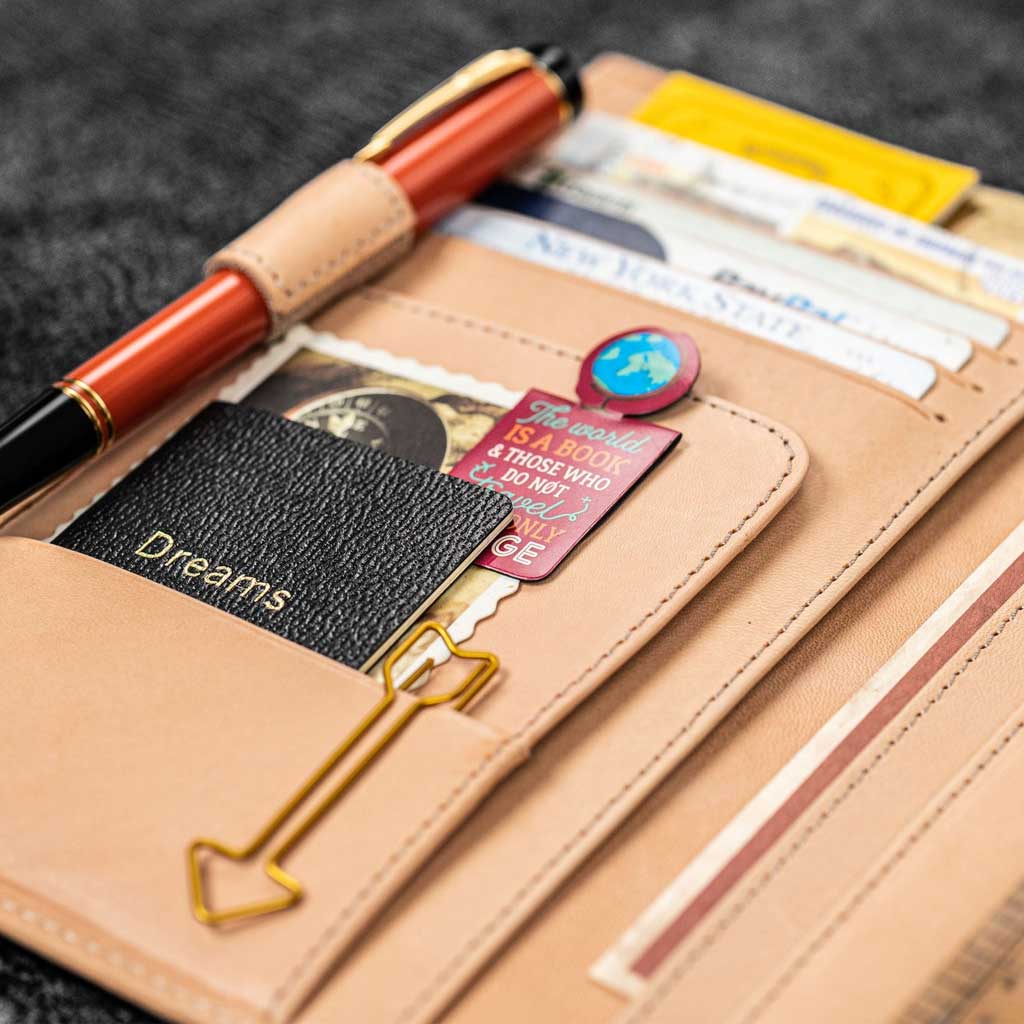 Leather Wallet Insert for Traveler's Notebook - Famous | Online Store