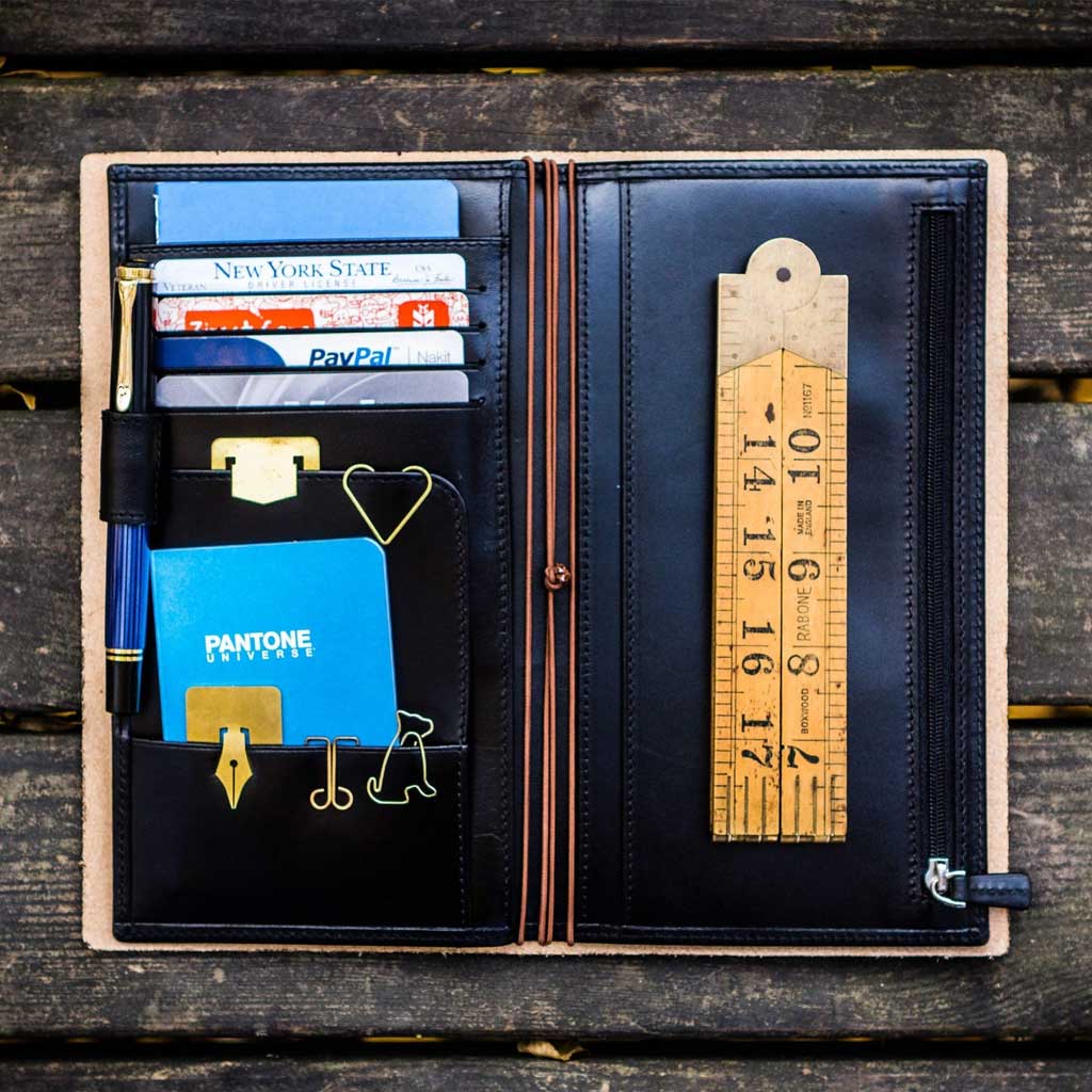 Leather Wallet Insert for Traveler's Notebook - Famous | Online Store