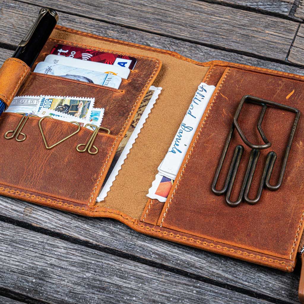 Leather Wallet Insert for Traveler's Passport Notebook - Famous | Online Store