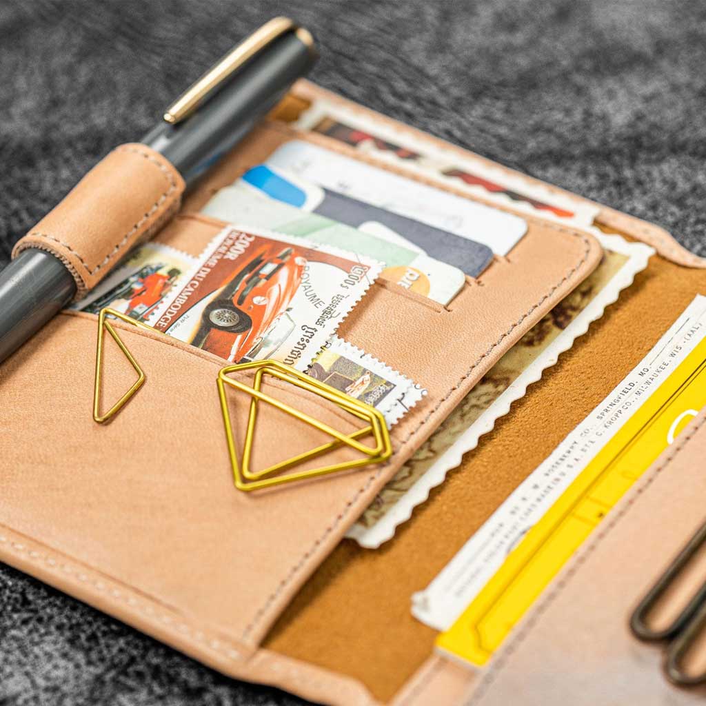 Leather Wallet Insert for Traveler's Passport Notebook - Famous | Online Store