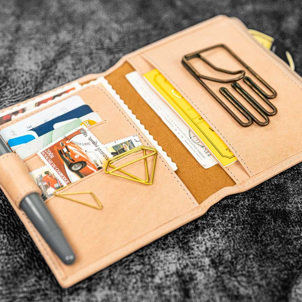 Leather Wallet Insert for Traveler's Passport Notebook - Famous | Online Store