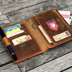 Leather Wallet Insert for Traveler's Passport Notebook - Famous | Online Store