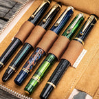 Leather Zippered 10-Slot Pen Case - Famous | Online Store