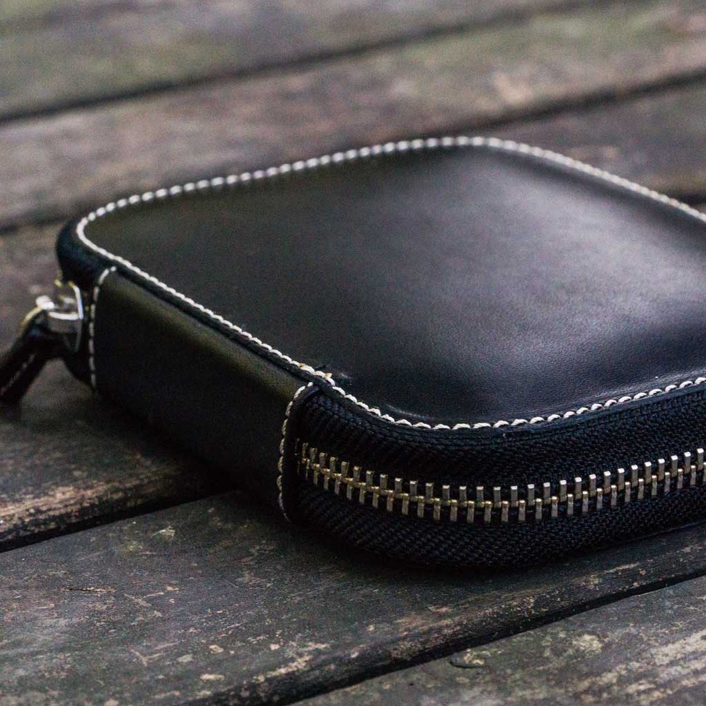 Leather Zippered 10-Slot Pen Case - Famous | Online Store