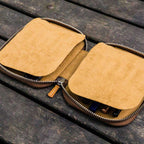 Leather Zippered 10-Slot Pen Case - Famous | Online Store
