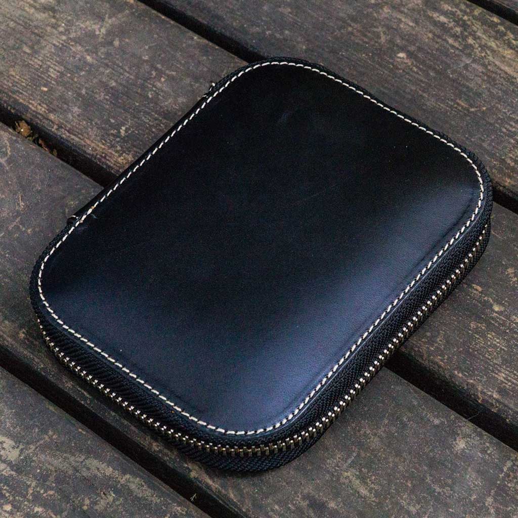 Leather Zippered 10-Slot Pen Case - Famous | Online Store