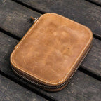 Leather Zippered 10-Slot Pen Case - Famous | Online Store