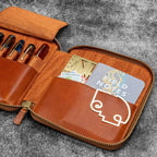 Legacy Leather Zip Pen Case for 6 Pens - Famous | Online Store