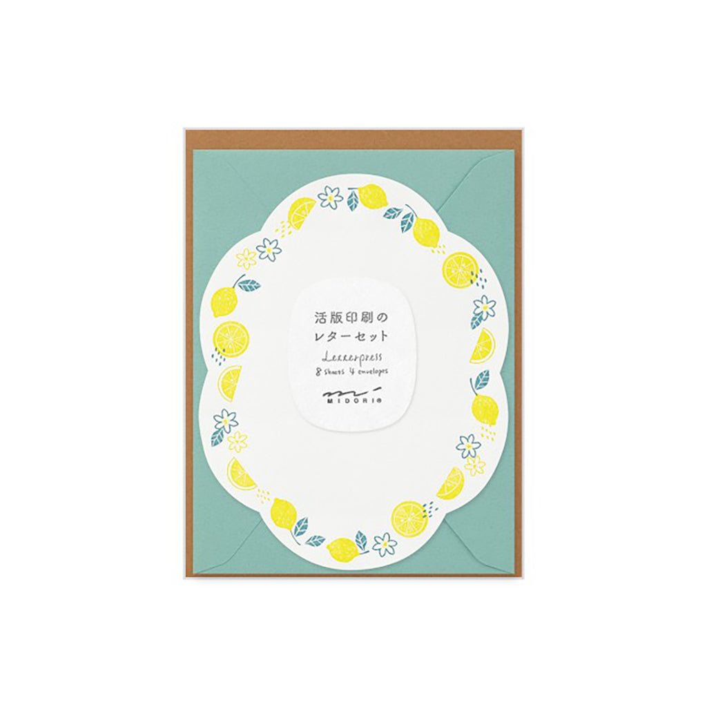 Letterpress Die-Cut Letter Set Lemon - Famous | Online Store