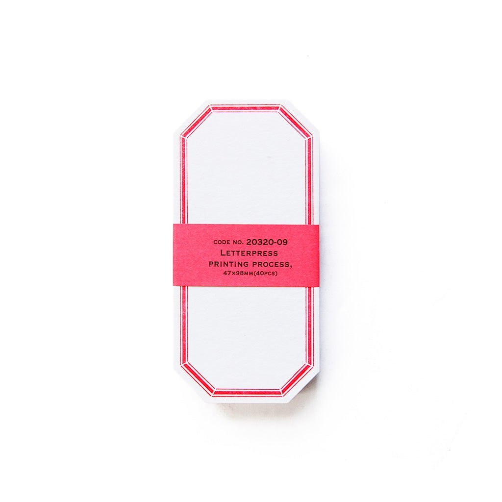 Letterpress Label Cards - Famous | Online Store
