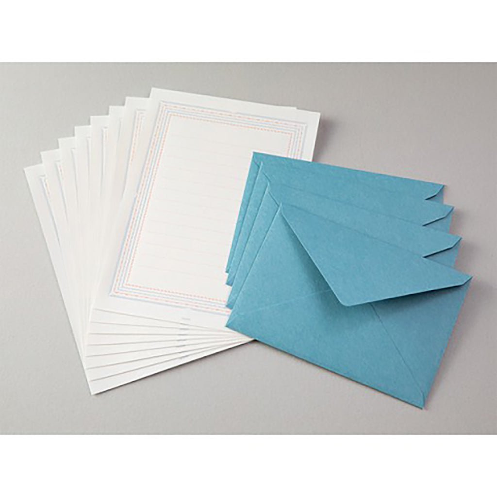 Letterpress Letter Set Blue Frame - Famous | Online Store