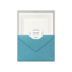 Letterpress Letter Set Blue Frame - Famous | Online Store