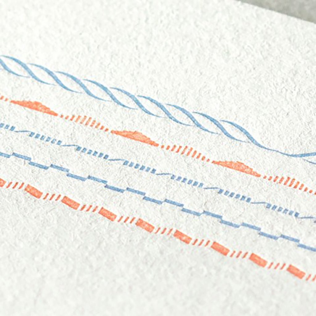 Letterpress Letter Set Blue Frame - Famous | Online Store