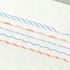Letterpress Letter Set Blue Frame - Famous | Online Store