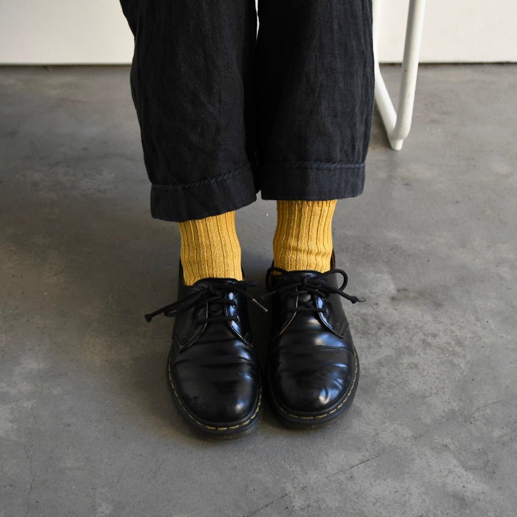 Linen Ribbed Socks - Famous | Online Store