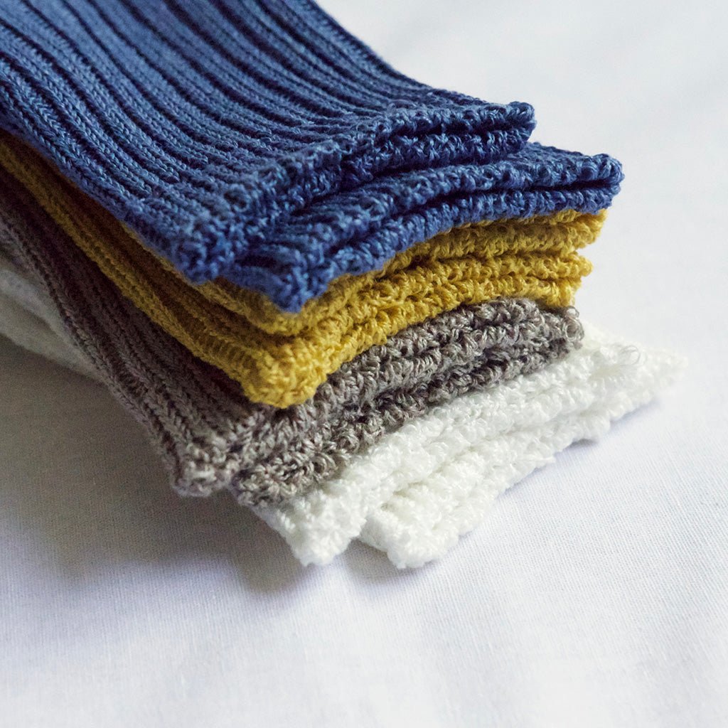 Linen Ribbed Socks - Famous | Online Store