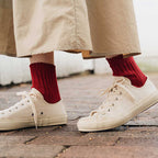 Linen Ribbed Socks - Famous | Online Store