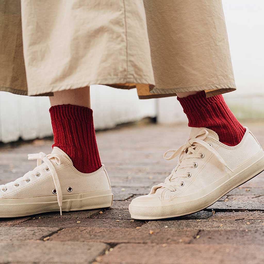 Linen Ribbed Socks - Famous | Online Store