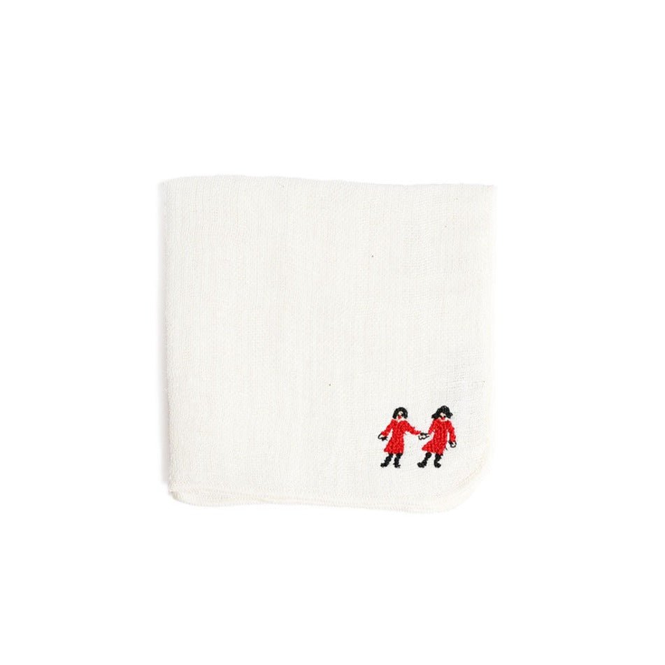 Mitsou Linen Gauze Embroidered Handkerchief - Famous | Online Store