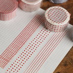 Mitsou Washi Tape - Dot / Red - Famous | Online Store