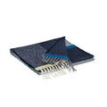 Navy and Smoke Merino Lambswool Scarf - Famous | Online Store
