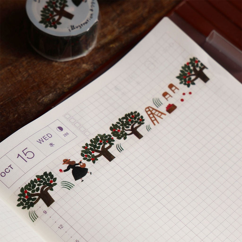 Necktie Apple Picking Washi Tape - Famous | Online Store