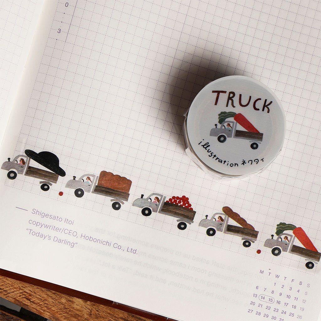Necktie Truck Washi Tape - Famous | Online Store