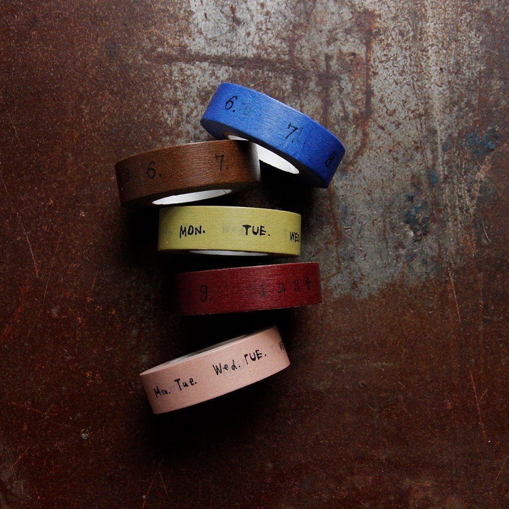 Number Washi Tape - Blue - Famous | Online Store