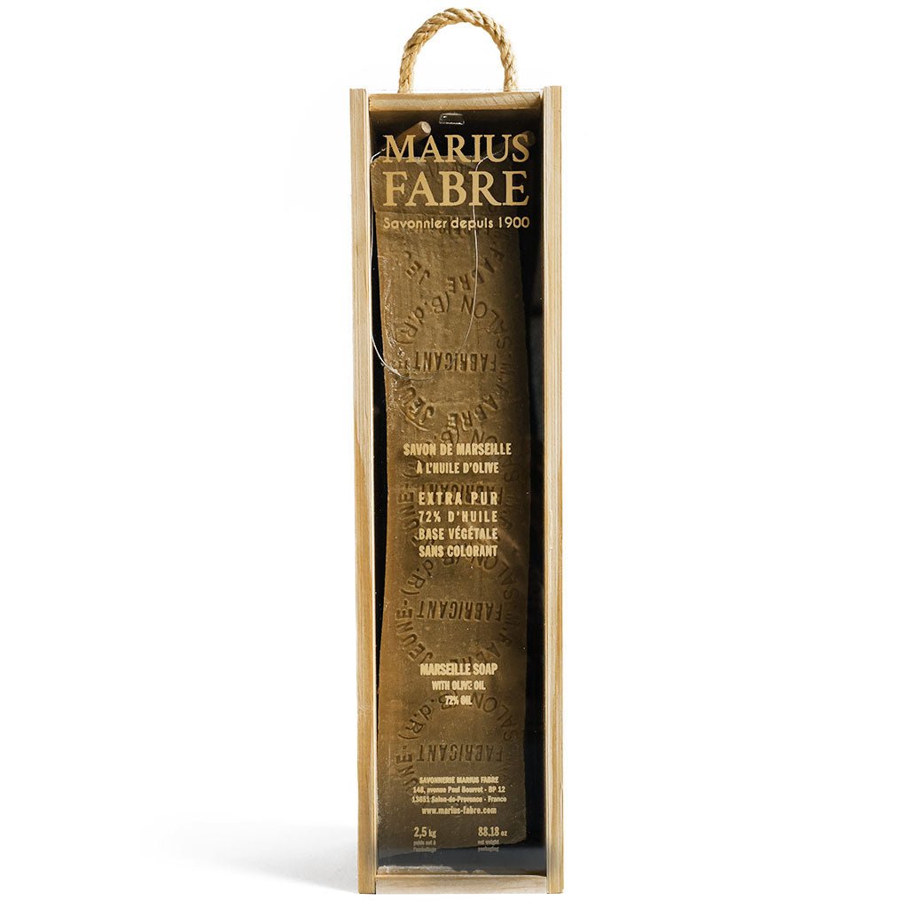 Olive Oil Marseille Soap Block in Wooden Box - Famous | Online Store