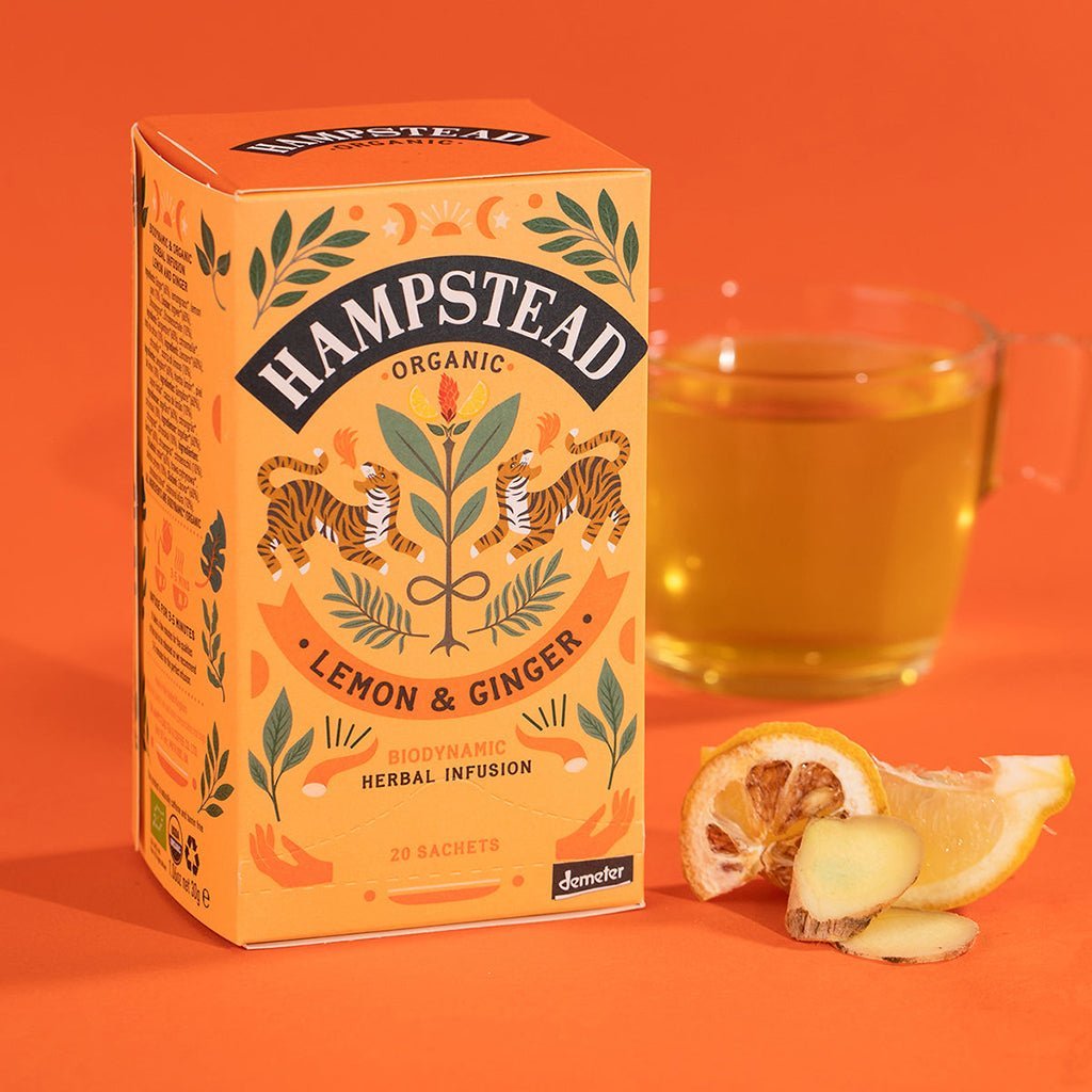 Organic Lemon and Ginger Tea - Famous | Online Store
