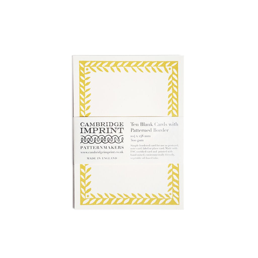 Postcards with Patterned Border, Set of 10