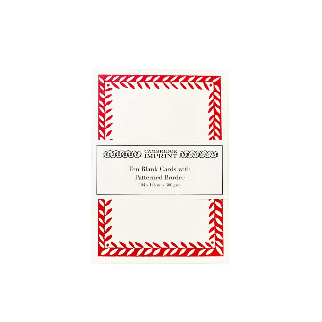 Postcards with Patterned Border, Set of 10