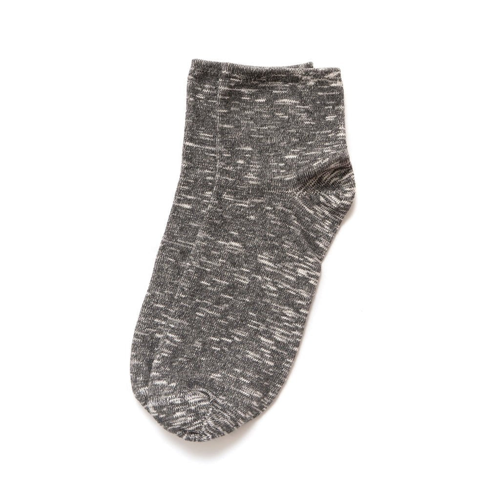 Chaussette courte à quartier en maille flammée tressée aléatoire