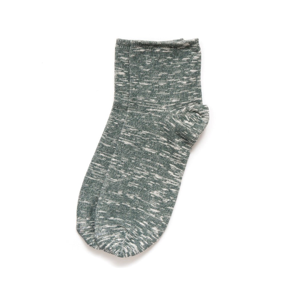 Chaussette courte à quartier en maille flammée tressée aléatoire