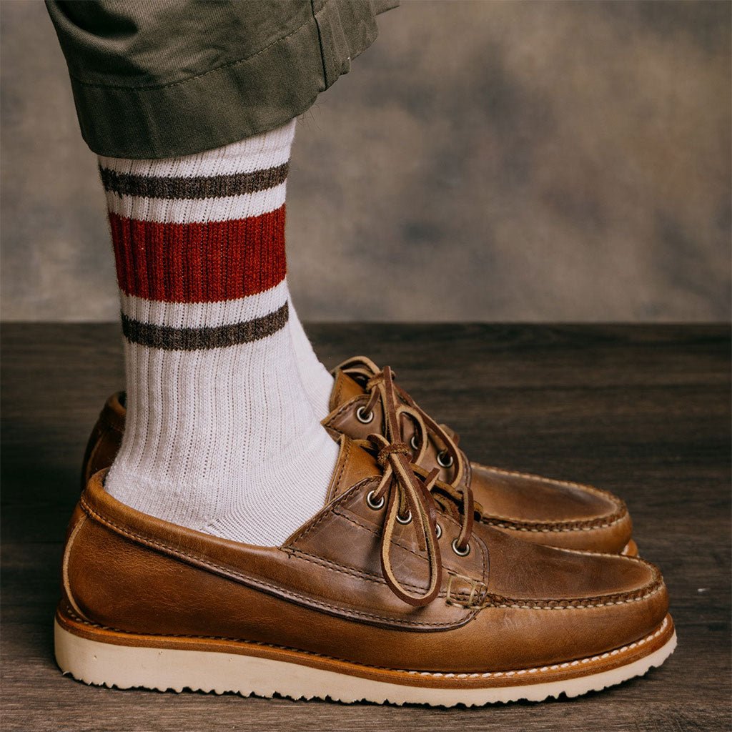Chaussette à rayures rétro