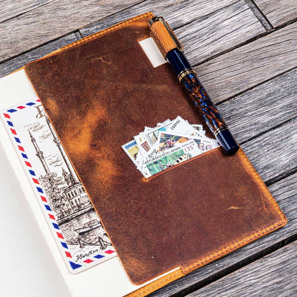 Slim Leather Notebook Cover - A5