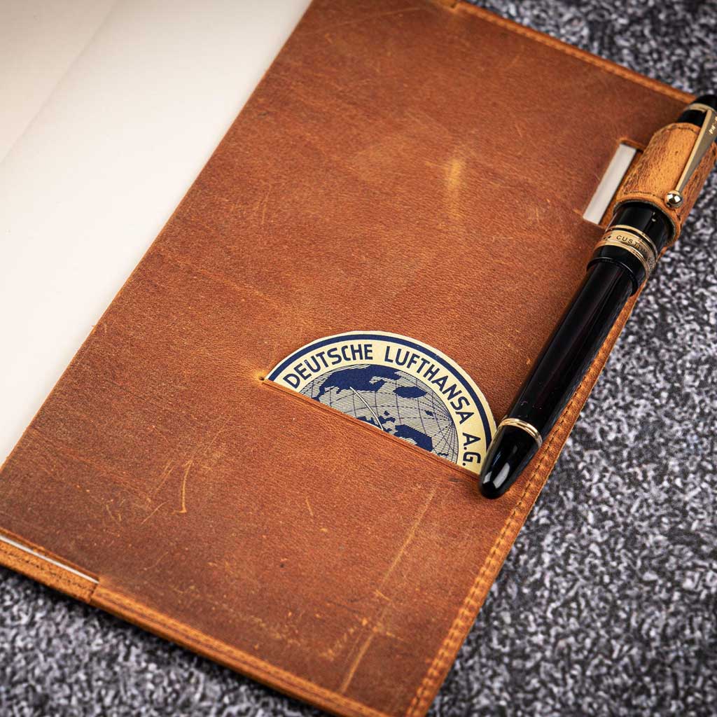 Slim Leather Notebook Cover - A5