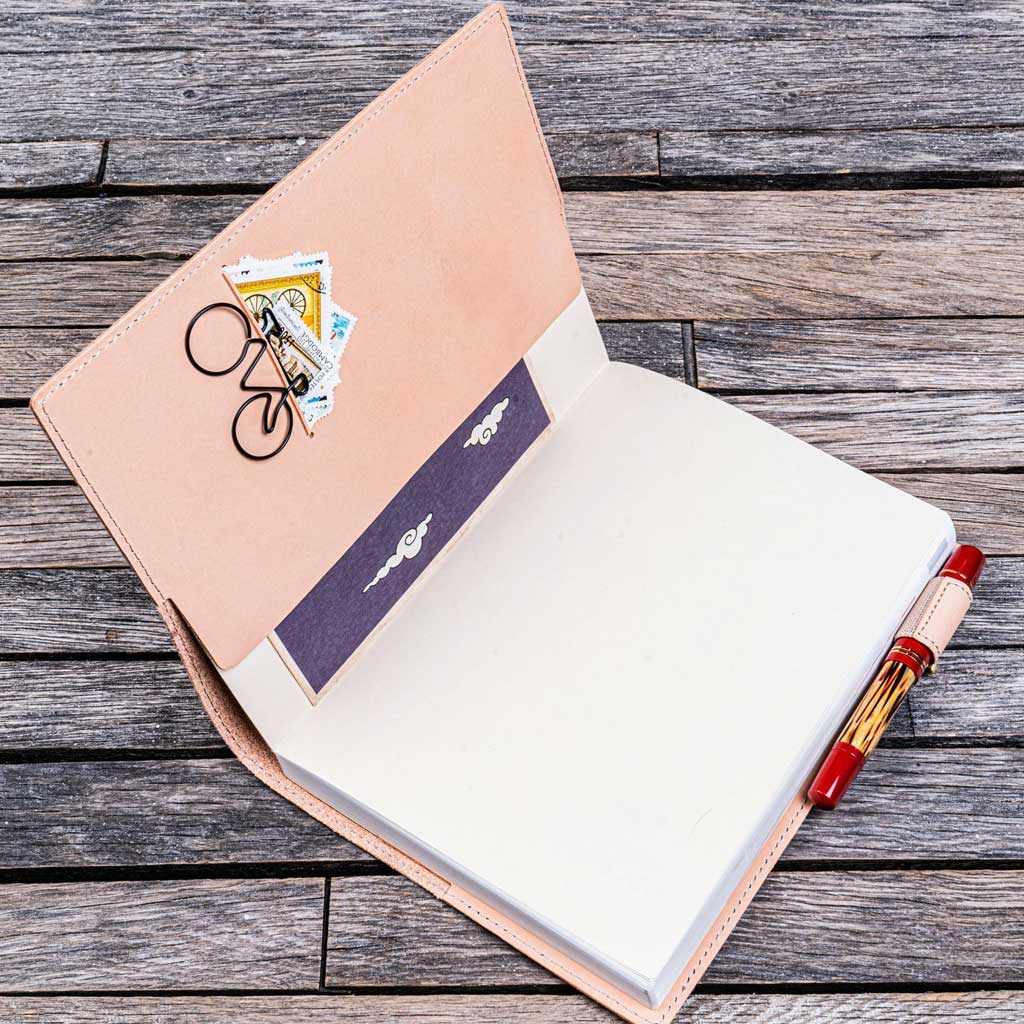 Slim Leather Notebook Cover - A5