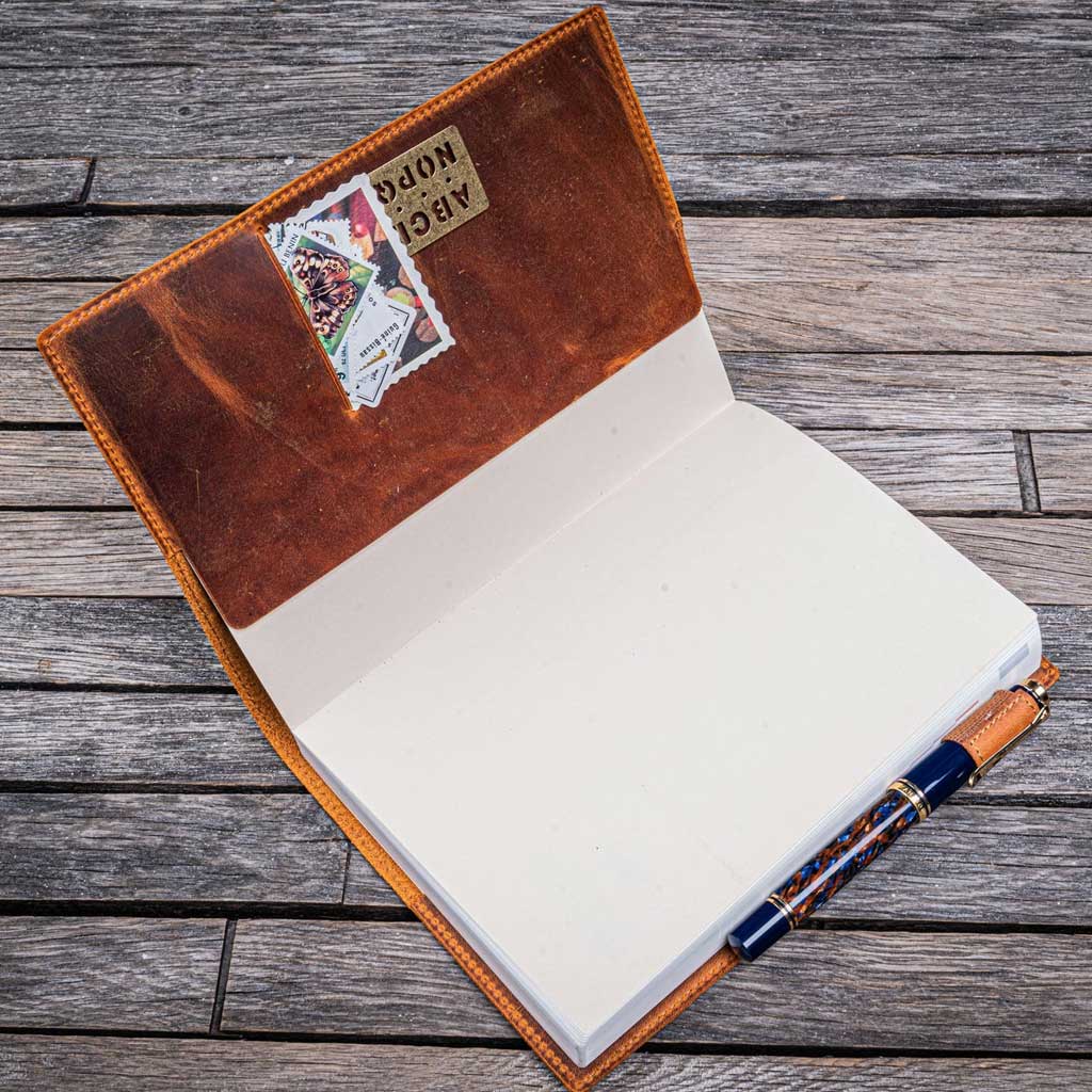 Slim Leather Notebook Cover - A5